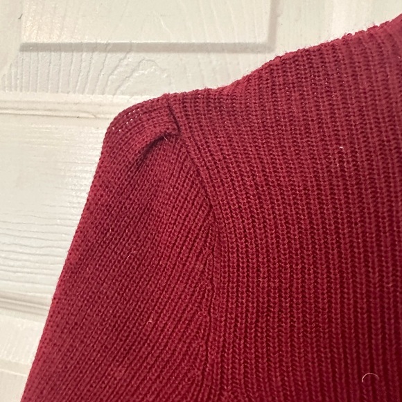 Burgundy red mock neck sweater - Picture 3 of 3